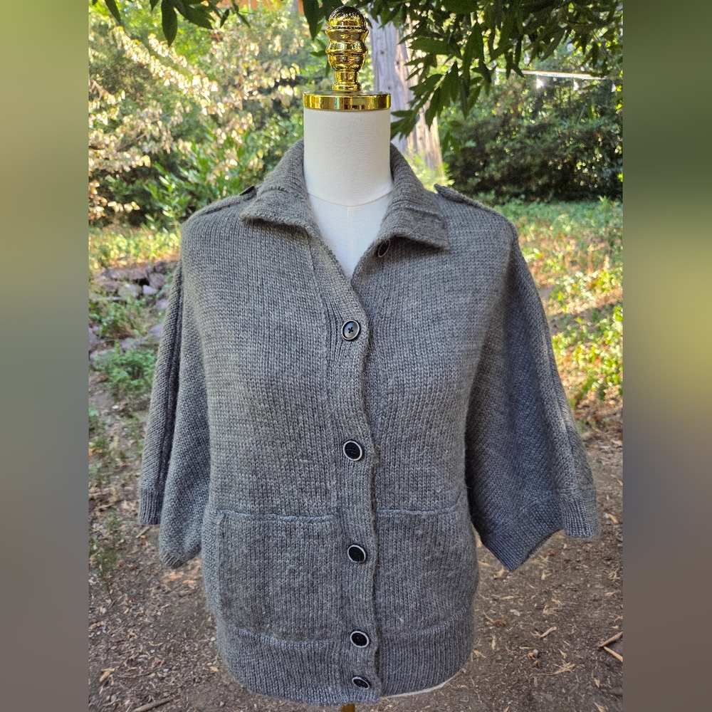 Alpaca Banana‎ Republic Gray Women's Cardigan Sweater